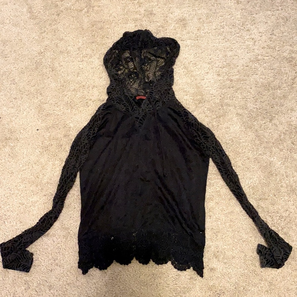 See through comfy light sweater
